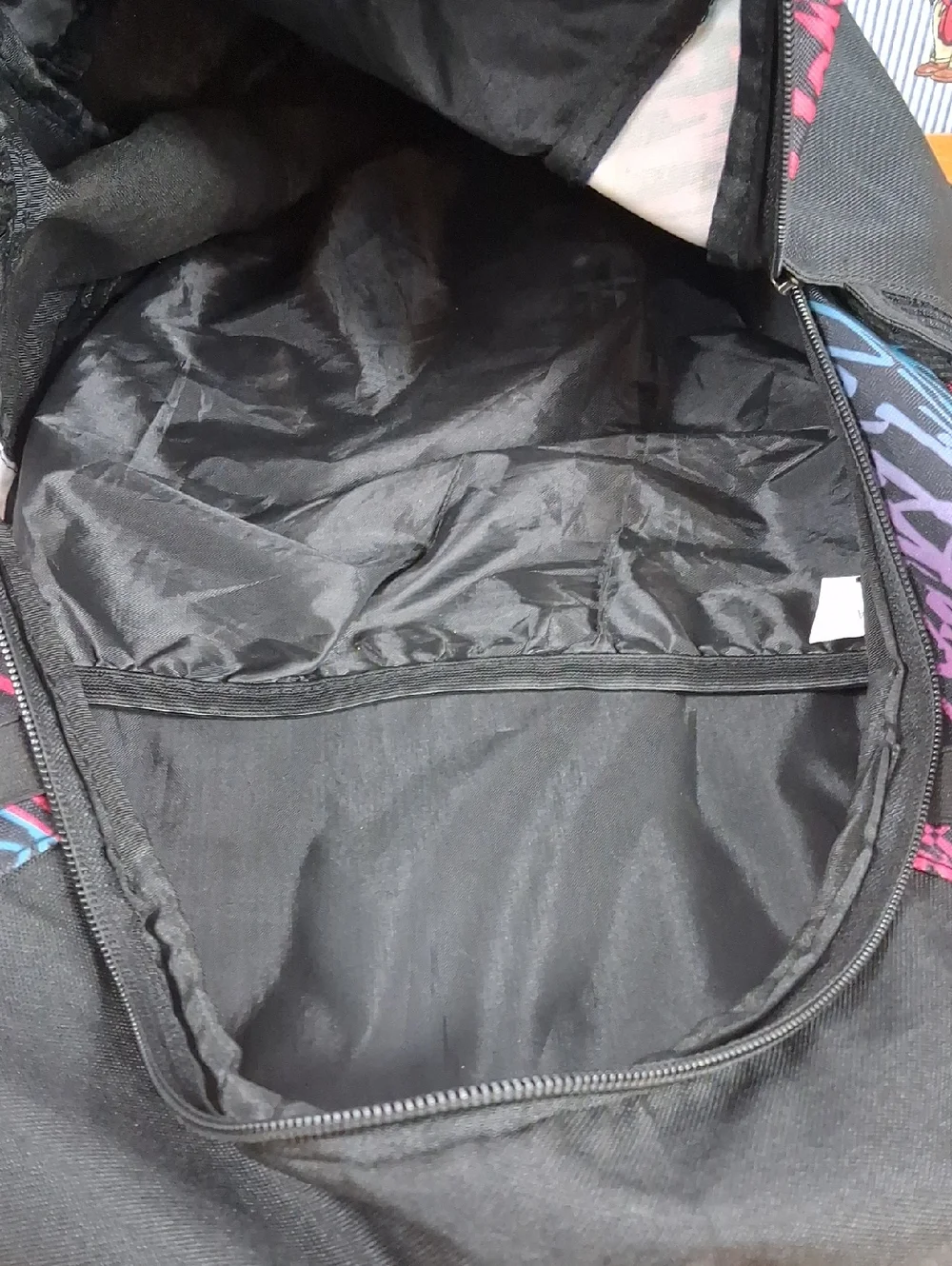 Women's Adidas Logo Multipocket School Campus Black & Neon Backpack Book Bag - Picture 6 of 7